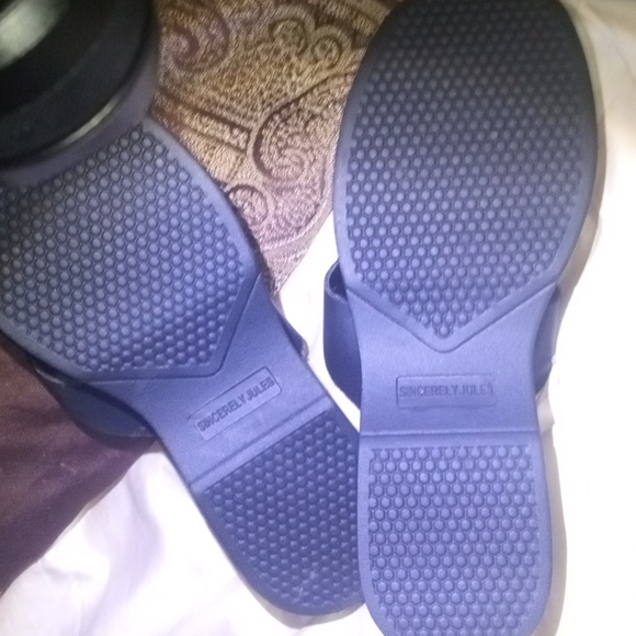 SINCERELY JULES Happiness Black Platform(1.5 in) Sandal Square Toe Size 8 NWOT. - Picture 6 of 8